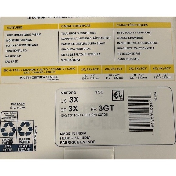 Polo Ralph Lauren‎ Men's Big & Tall Classic Fit Briefs 3-Pack NXF2P3 - Size 3XL - Picture 4 of 4